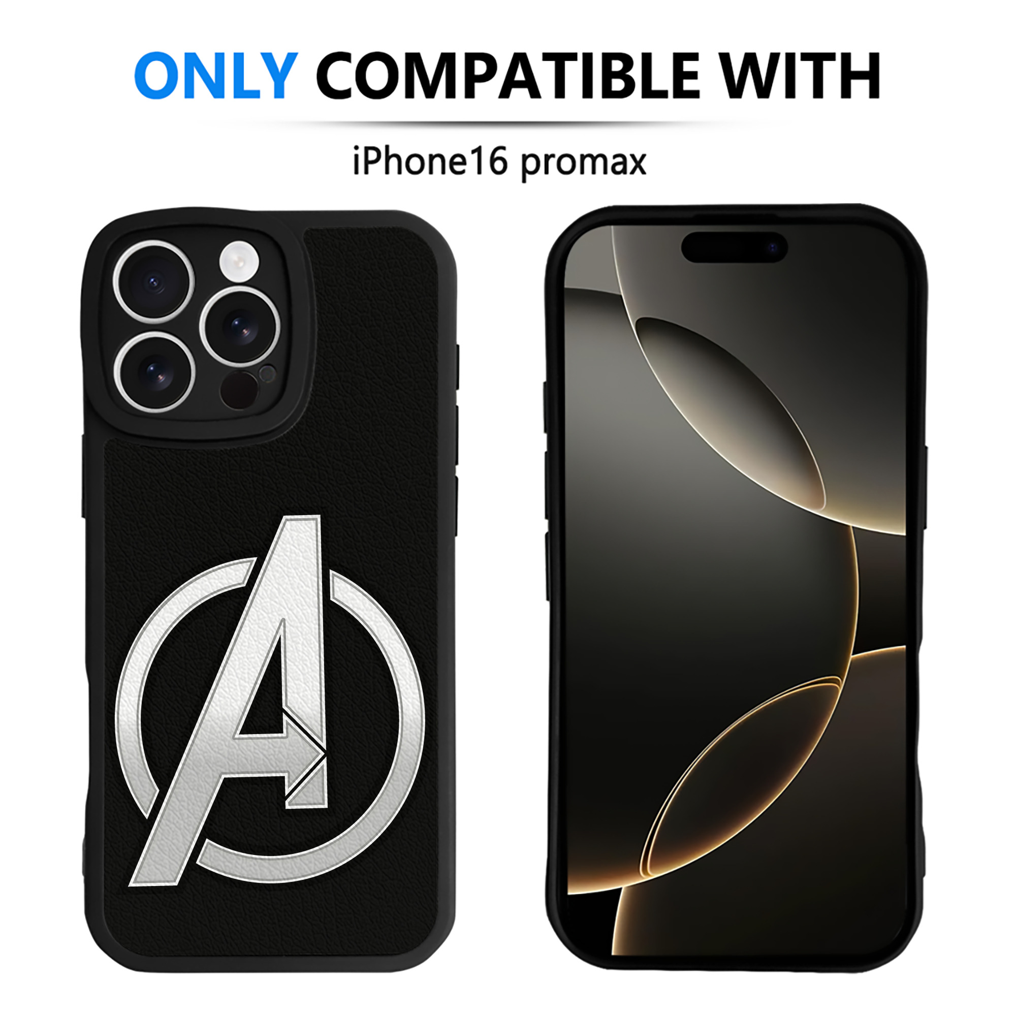 （画像用） アベンジャーズ The Avengers 【iPhone 16シリーズ対応】シリコンスマホケース（レザー調） 材質：シリコン